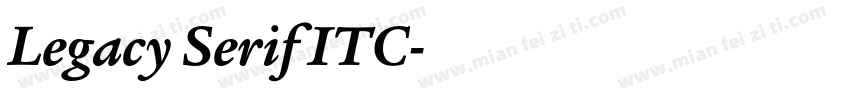 Legacy Serif ITC字体转换